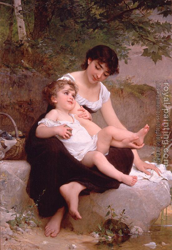 Emile Munier : mother and child Emile Munier : mother and child